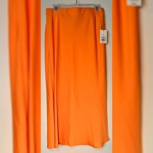 a new day Bright Orange Maxi Skirt